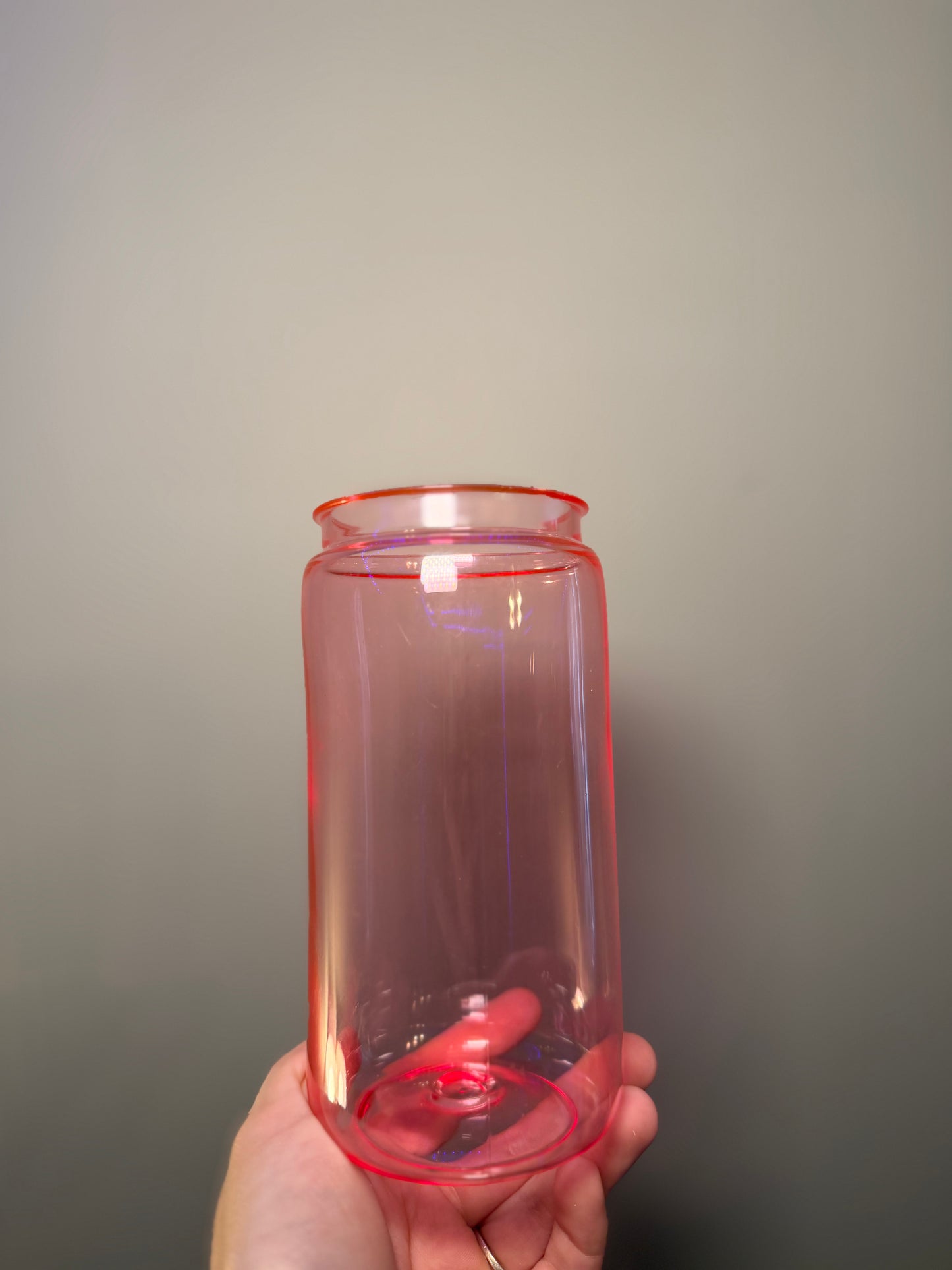 Pink 16oz Plastic