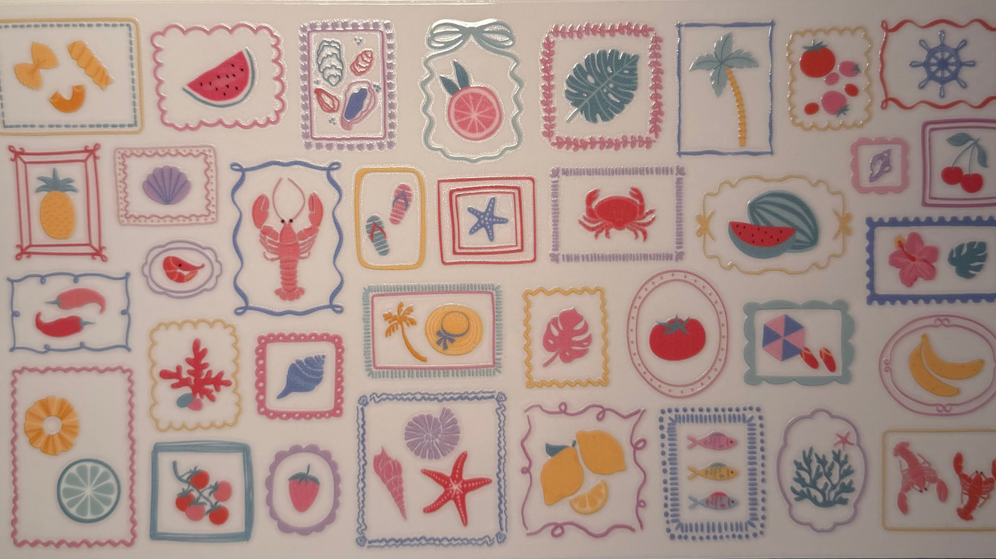 Beach Theme Cup Decal