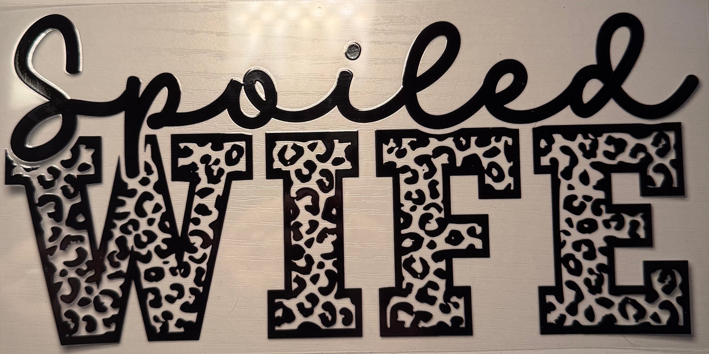 Spoiled Wife Cheetah Cup Decal